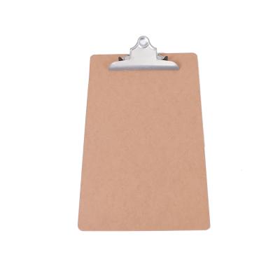 China Office Stationery Brown Factory Supply Hardboard Paper Clipboard MDF A4 Environmental Legal 30 Wooden Clipboard for sale