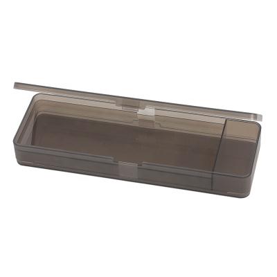 China New Design Environmentally Durable Rectangle Double Side Opening Small Clear Plastic Pencil Case For School for sale