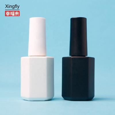 China Botella de esmalte de uñas de vidrio transparente Botellas de esmalte de gel vacío REACH en venta