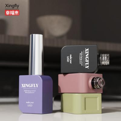 中国 クラシック 10ml 方形 ユニークな 空のガラス ネイル ポーチ ボトル ジェル ポーチ コンテナ 販売のため