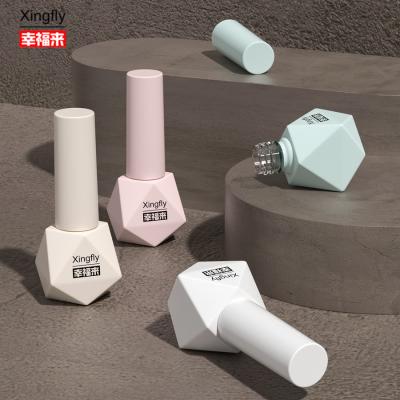 China 8 ml botella de esmalte para uñas Gel de base de goma de esmalte de refuerzo de vidrio en venta