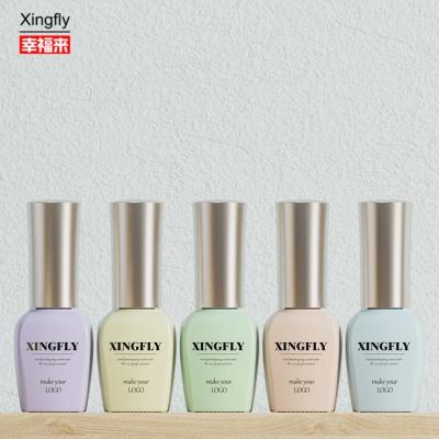 China 15ml Gel Nail Polish Glass Bottle Custom Design Empty For Nail Polish With Cap And Brush for sale