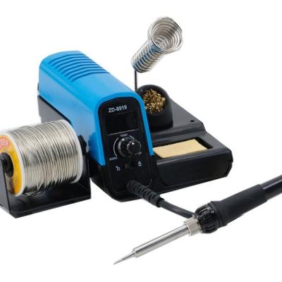 China Blue Hobbyist Ningbo Zhongdi Soldering Iron ZD-8919 Station Kit, Temperature Adjustable, LED Display Soldering Iron Kit, Fast Heating for sale