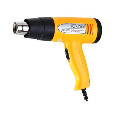 China Zhongdi ZD-509 Adjustable Temperature 1500W Heat Resistant Hot Air Gun Dual Temperature Settings 50&500 Degree With 3 Nozzles For Crafts Stripping for sale