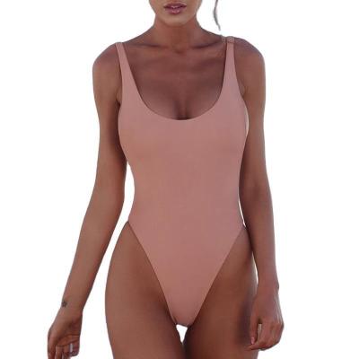 China New Solid Color Sexy Women's Thin One-Piece Bikini Swimsuit Environmentally Friendly Quick-drying Windproof Swimsuit for sale