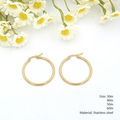 China 2022 Tendy Factory Wholesale Stainless Steel Earring Set Jewelry 18K Gold Earring Women Jewelry Gifts for sale