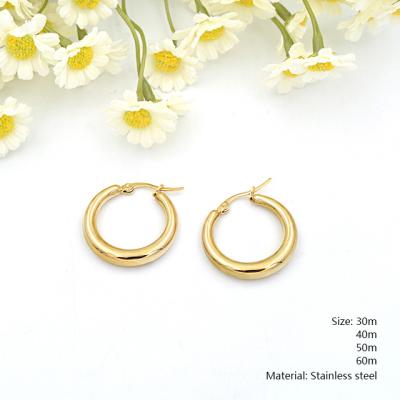 China Tendy 2022 Korean designer earrings jewelry 18K gold plated earrings stainless steel earings for women jewelry for sale