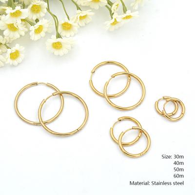 China 2022 Tendy Factory Sell Korean Wholesale Jewelry 18K Gold Earring Set Jewelry Stainless Steel Earring Set Women Jewelry Gifts for sale