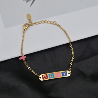 China 2022 CLASSIC LOVE jewelry wholesales 18k gold bracelets girls stainless steel children jewelry girls child bracelets for sale