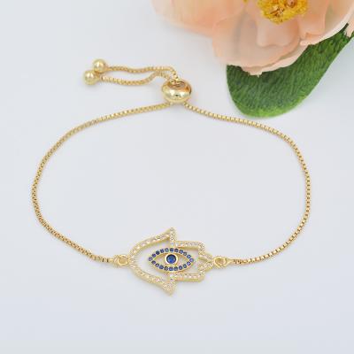 China Cute Fatima Eye Bracelet 18K Gold Fashion Lady DIY Bracelet for sale