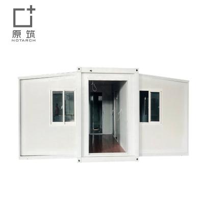 China Parking Lot Customized Prefab Houses 20ft 3 Fold In 1 Expandable Container House For Living for sale