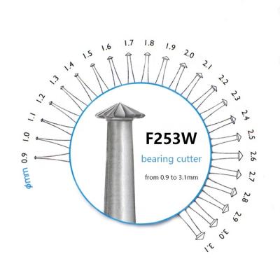 China Jewelry Ready To Ship Dental Jewelry Burs Equipment Engraving Tool Grinding Tools 253W# Backing Cutting for sale
