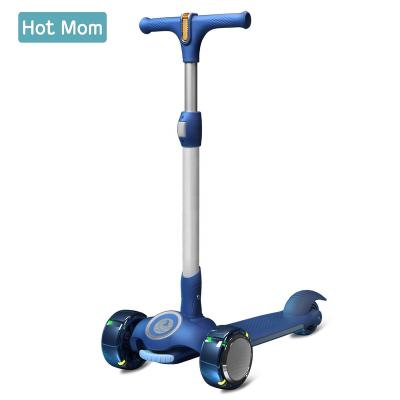 China Hot Toy Foldable Scooter Adjustable Height Kids Skateboard Mommy Baby Scooter Adjustable Height For 2-9 Years Child Without Seat Blue for sale