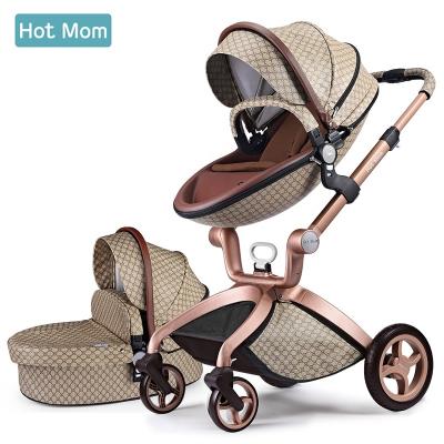 China 3 in 1 Adjustable Travel System Pram Stroller Accessories Dark Coffee Mommy Warm Baby Stroller for sale