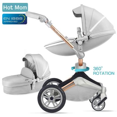 China Hot Multifunctional Aluminum Alloy Mom 360 Rotate Baby Stroller Stroller 3 in 1 Pram Accessories Gray 2018 New for sale