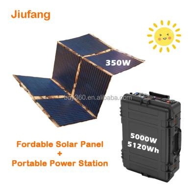 China Home Outdoor Power Station 5000W With Panels All In One Solar Generator 5000w Portable 5kw Solar Power System For Van Life Camping for sale