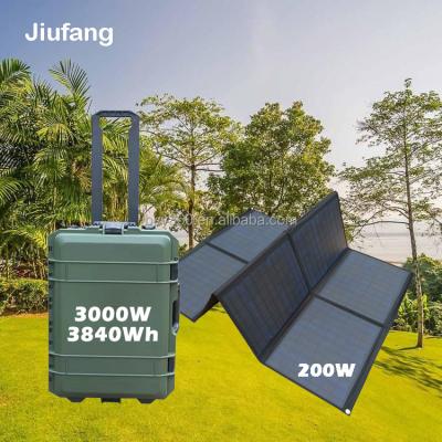 China Outdoor Portable Solar Power System Solar Generator 3000w 110V 220V 3 KW Fotovoltaico Kit For Travel Camping Van Life for sale