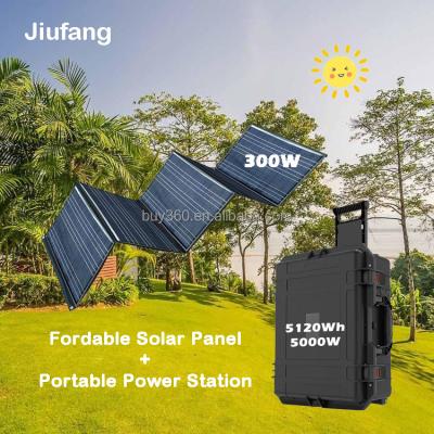 China Home Easy To Install Solar 5kw Portable Outdoor Photovoltaic System 5000W Generator Power Station Kit Fotovoltaico For Camping for sale