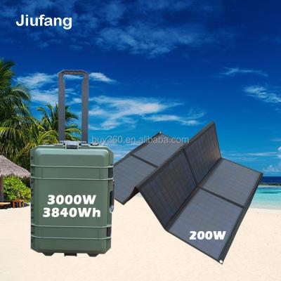 China 3kw LiFePO4 System Power Station Home Outdoor Solar Powered Portable Solar Generator 3000w with CE ROHS FCC Certificates for sale