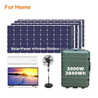 China Lifepo4 Long Cycle Home System 3kw Solar Generator 3000w Power Station Backup Power Solar Portable Power Station for sale