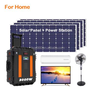 China Large Capacity 3kw Home Solar Backup Generator Power Station 3000W 3000 Watt Backup Power Supply Station For Home TV for sale