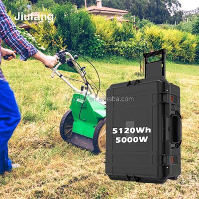 China Remote Control Solar Power Station Outdoor Emergency Power Bank Generator 5000W 5120Wh High Capacity Backup Power Supply for sale