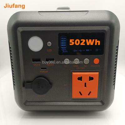 China 500w lifepo4 110v 220v solar generator remote control portable outdoor camping backup lithium battery for sale