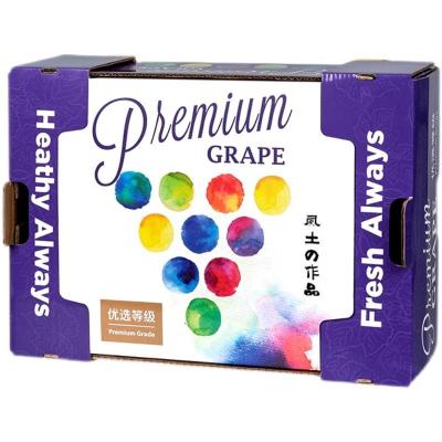 China Recycled Logo Fresh Fruit Grape Paper Shipping Carton Corrugated Gift Packaging Materials Private Label Cardboard for sale