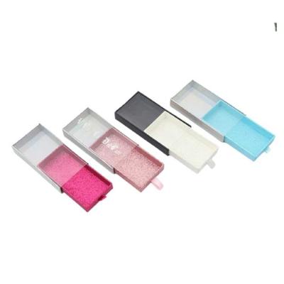 China Recycled Materials Wholesale Red Blue Rose Gold Black White Gray Purple False Eyelash Packaging With Mirror Paper Box for sale