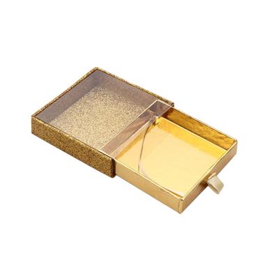 China Popular Custom Drawer Recycled Lash Paper Box Storage Packaging Mink Eyelash Set Magnetic Materials Gold Clear Square for sale