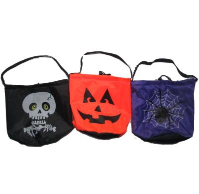 China 2021 Halloween candy bag newcomer festival felt pumpkin witch frankenstein spider bat print treat or trick skeleton bag for sale