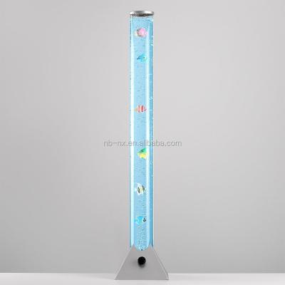 China water bubble fish lamp tank water aquriam lamp features bubble tube light led floor lamps with fish 80*19*19CM for sale