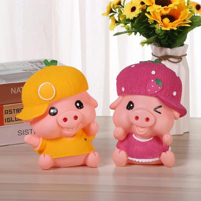 China Slow McDull Pig Cartoons Piggy Bank Piggy Bank Coin Bank Ornaments Decoration Time Amazon Birthday Gifts Kids Room Decor Accessories for sale