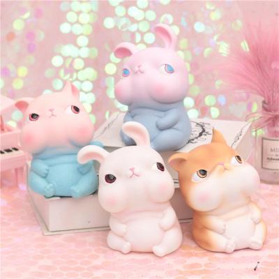 China Slow Cartoons Rabbit Home Decor Accessories Kids Animals Time Amazon Piggy Bank Piggy Bank Coin Bank Ornaments for sale