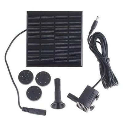 China Minimalist Eco-friendly Low Noise Brushless Solar Fountain System 1.1W Solar Panel Square Low Pressure DC Power Supply For Birdbath for sale