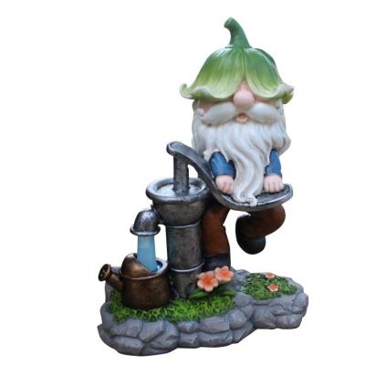 China Minimalist Time Slow Amazon Christmas Gifts Resin Fairy Garden Home Decor Shrink Statues Cartoon Seek Water Shrink Old Man Gnome Ornaments for sale