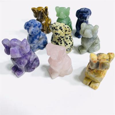 China Wholesale Europe Crystal Carved Stones Natural Dog Crystal for Decoration for sale