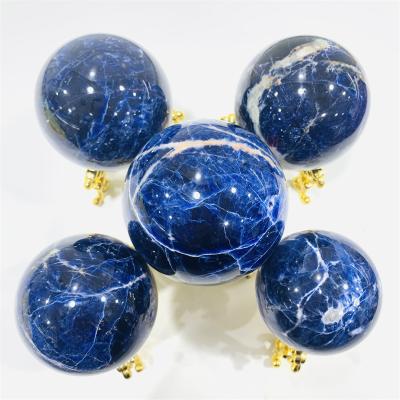 China Wholesale High Quality Natural Blue Sphere Crystal Ball For Decoration Sodalite Quartz From Europe for sale