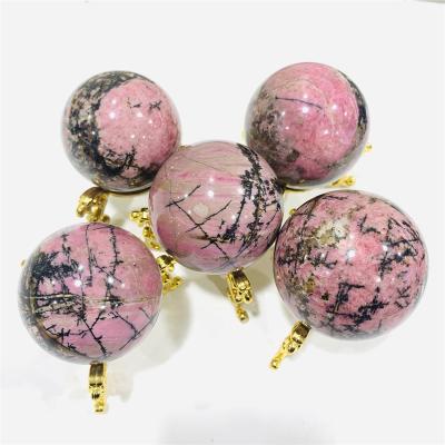 China Wholesale High Quality Natural Sphere Crystal Ball For Decoration Europe Quartz Rhodonite for sale