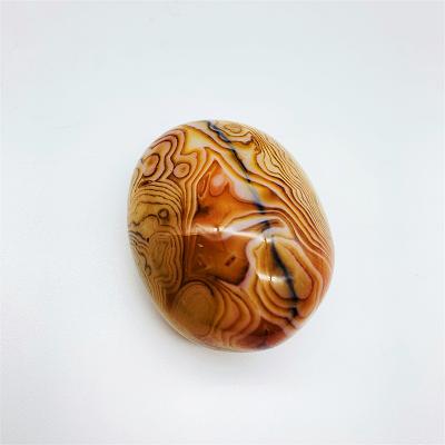 China Wholesale Natural Polished Banded Silk Red Sardonyx Palm Freeform Europe Agate Stone For Healing for sale