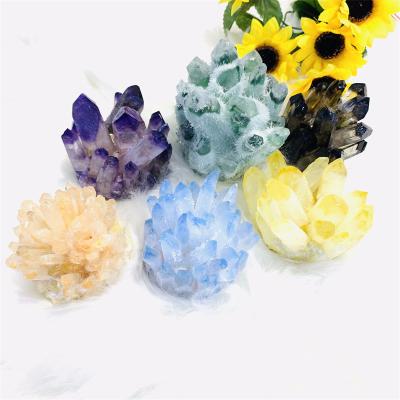 China Europe Wholesale High Quality Rough Group Crystal Mineral Specimen Ghost Phantom For Decoration for sale