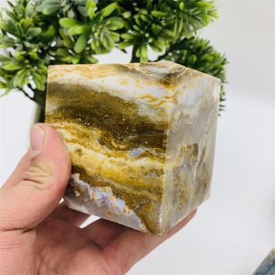 China Wholesale Natural Square Crystal Furnishing Articles Ocean Jasper Quartz Healing From Europe for sale