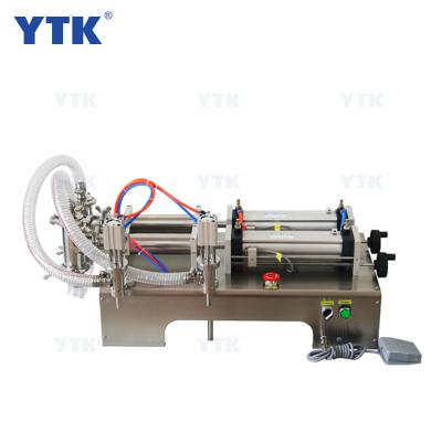 China Food YTK Double Heads Pneumatic Drinks Water Liquid Bottle Filling Machine for sale