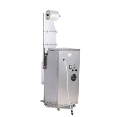 China Pure Three Liquid Sealing Type Automatic Liquid Film Food Packing Machine Price Width: 20cm With Slider Marker for sale