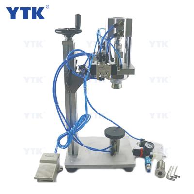 China YTK Chemical Pneumatic Perfume Bottle Sprayer Crimping Capping Machine for sale