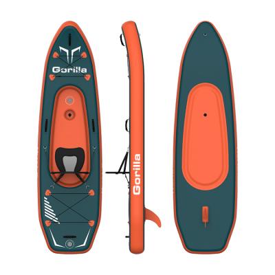 China Boat Manufacturer New Style Inflatable Fishing Kayak OEM ODM Rigid Inflatable Kayak With Paddle Canoe Boat for sale