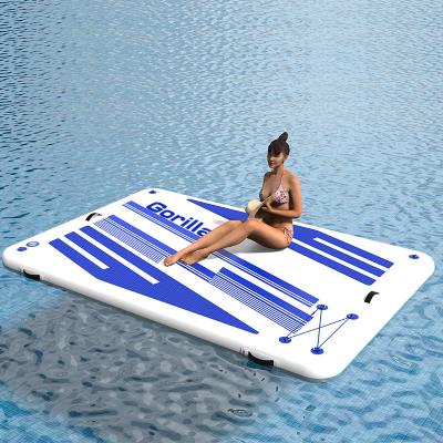 China OEM ODM Rigid Inflatable Rig High Quality Inflatable Fishing Water Boat PVC Inflatable Swimming Platform for sale