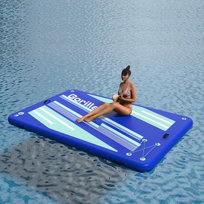 China Rigid Inflatable Boat Deck Water Park Row Inflatable Water Deck Dock Float Inflatable Floats for sale