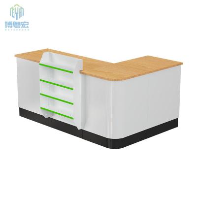 China Easy To Install Low Price Custom Retail Checkout Counter Supermarket Checkout Counter For Supermarket for sale