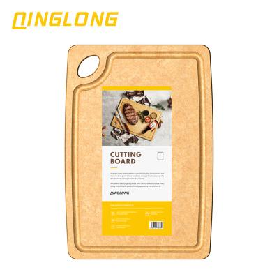 China New Design Disposable Qinglong Logo Cutting Boards For Kitchen Custom Made With Juice Groove for sale